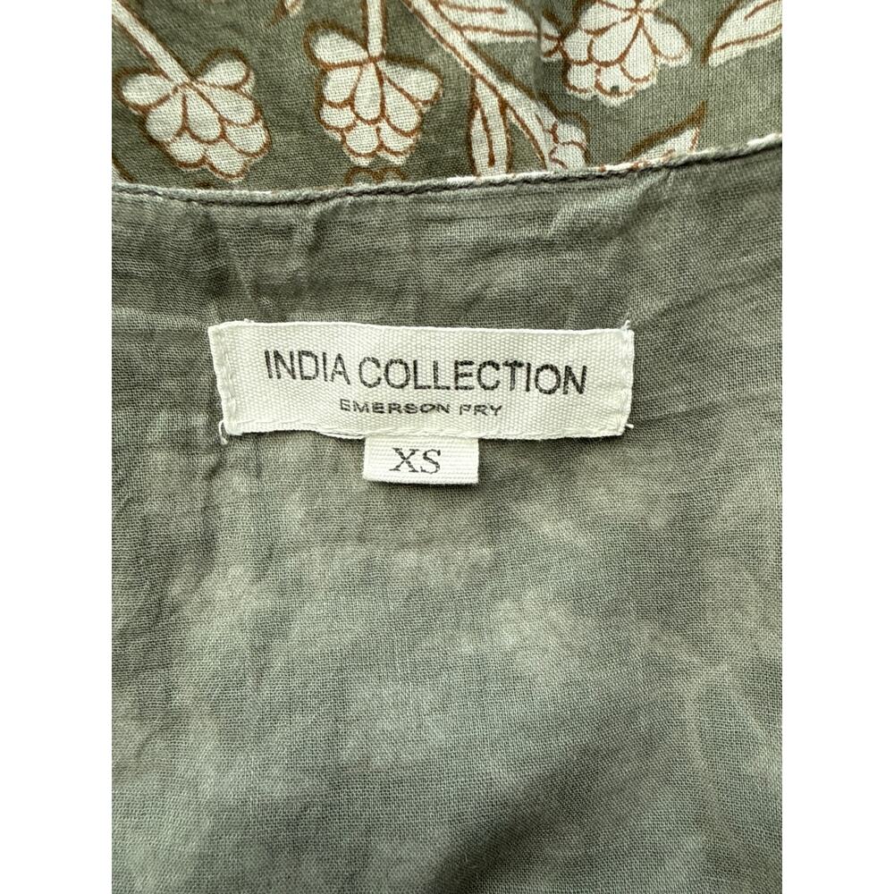Emerson Fry Olive Green Floral Midi Dress - Picture 8 of 10